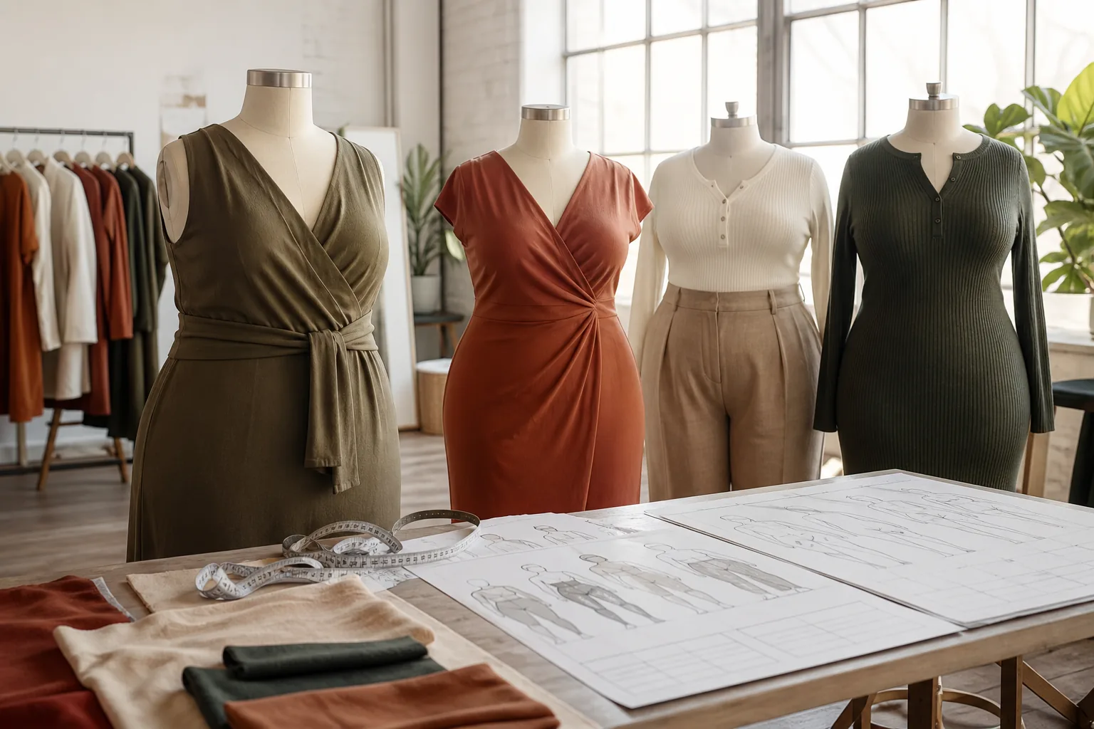 Inclusive sizing garments and fit sampling in an apparel studio
